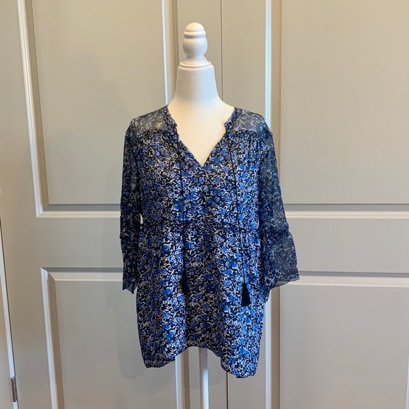 Elie Tahari Tunic Style Silk Blouse - Picture 1 of 9
